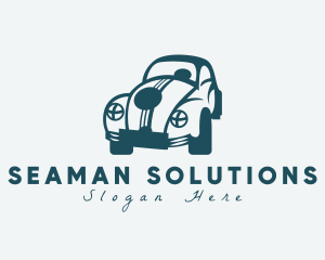 Quirky Hipster Beetle Car Logo