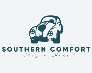 Quirky Hipster Beetle Car Logo