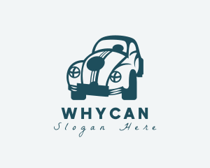 Quirky Hipster Beetle Car Logo