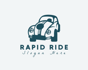 Cab - Quirky Hipster Beetle Car logo design