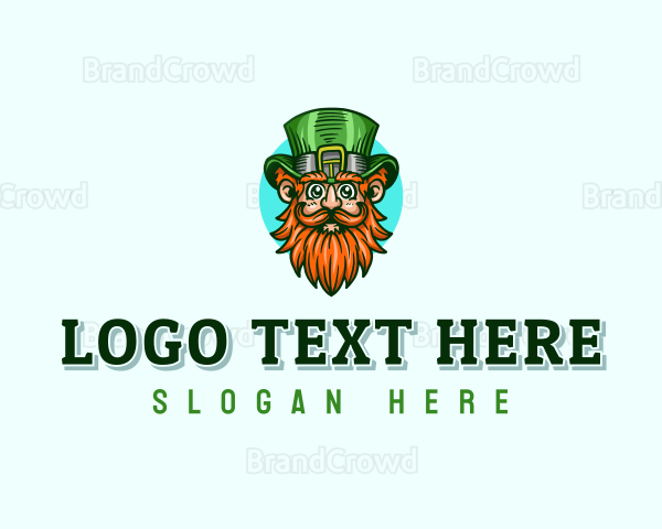 Irish Leprechaun Folklore Logo