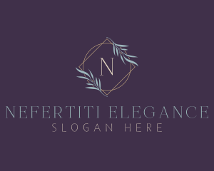 Luxe Ornamental Leaf logo design