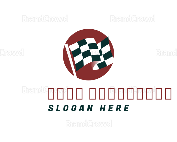 Car Racing Flag Logo
