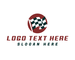 Auto - Car Racing Flag logo design