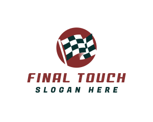 Finish - Car Racing Flag logo design