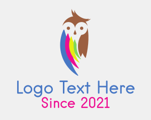 Printing Press - Owl Print Shop Mascot logo design