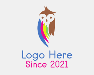 Eco Friendly - Owl Print Shop Mascot logo design