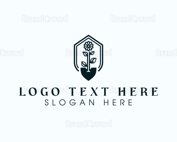 Flower Gardening Shovel Logo