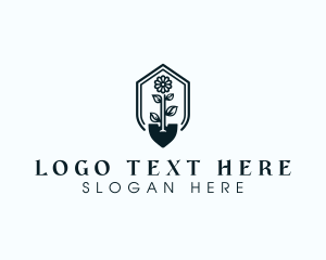 Landscaper - Flower Gardening Shovel logo design