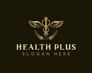 Caduceus Wings Health logo design