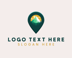 Destination - Mountain Travel Destination logo design