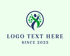 Healthy Living - Nature Wellness Human logo design