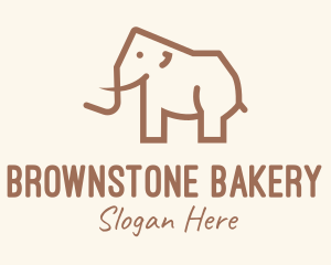 Brown - Brown Mammoth Elephant logo design