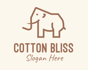 Brown Mammoth Elephant logo design