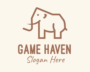 Toy Store - Brown Mammoth Elephant logo design