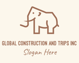 Amazon - Brown Mammoth Elephant logo design