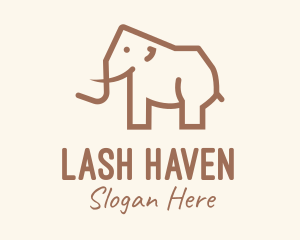 Brown Mammoth Elephant logo design