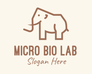 Brown Mammoth Elephant logo design