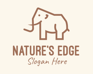 Wilderness - Brown Mammoth Elephant logo design