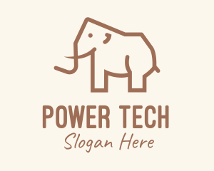 Toy Shop - Brown Mammoth Elephant logo design