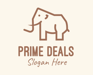 Amazon - Brown Mammoth Elephant logo design