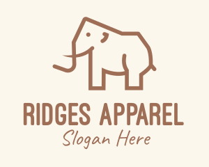 Brown Mammoth Elephant logo design