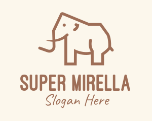 Zoo - Brown Mammoth Elephant logo design