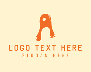Goo - Liquid Soda Letter A logo design