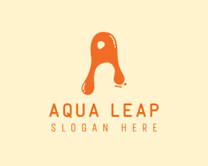 Liquid Soda Letter A logo design