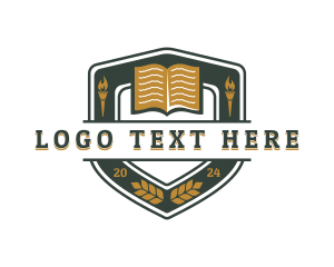 Teacher - Academic Library Education logo design