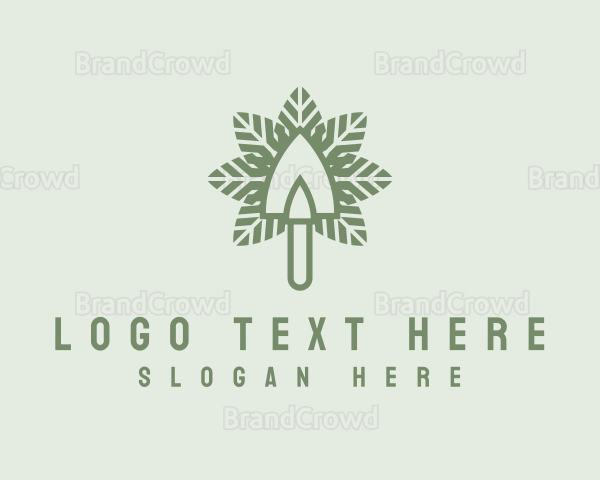 Nature Leaf Shovel Logo