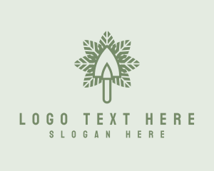 Farming - Nature Leaf Shovel logo design