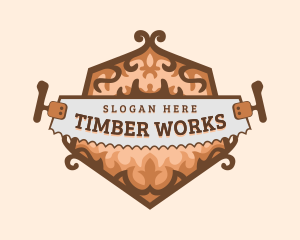 Timber - Carve Timber Woodwork logo design