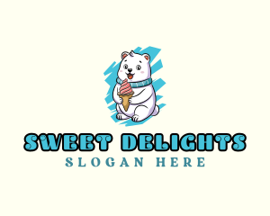 Polar Bear Ice Cream logo design