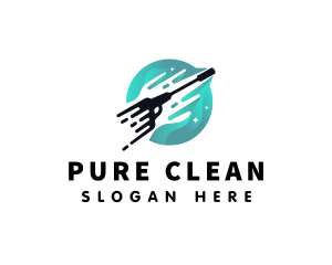 Pressure Washer Cleaning Equipment logo design