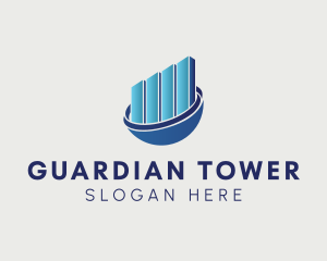 Business Statistics Tower logo design