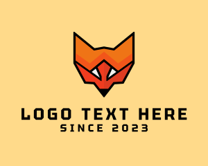 Wolf Head - Geometric Modern Fox logo design