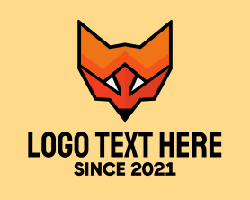 Mascot - Orange Modern Fox Mascot logo design