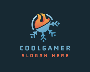 Ice - Cold Snowflake Heat logo design