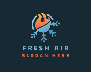 Cold Snowflake Heat logo design