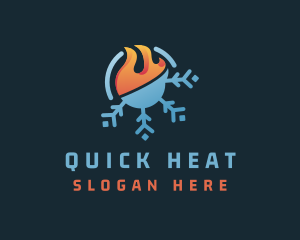 Cold Snowflake Heat logo design