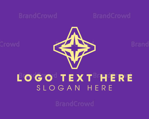 Geometric Cross Star Logo