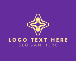 Start - Geometric Cross Star logo design