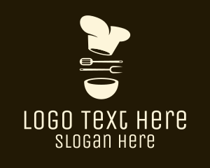 Kitchen - Chef Hat Barbecue Restaurant logo design