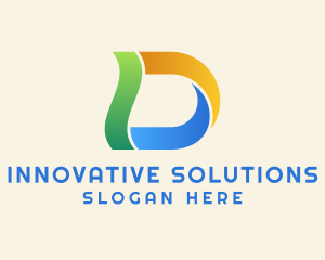 Digital Colorful Letter D Company Logo