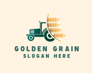 Wheat - Wheat Farm Tractor logo design