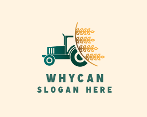 Micro Herb - Wheat Farm Tractor logo design