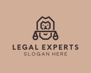 Law - Lion Scale Law logo design