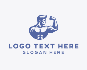 Strong - Bicep Flex Workout logo design