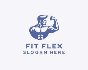 Bicep Flex Workout logo design